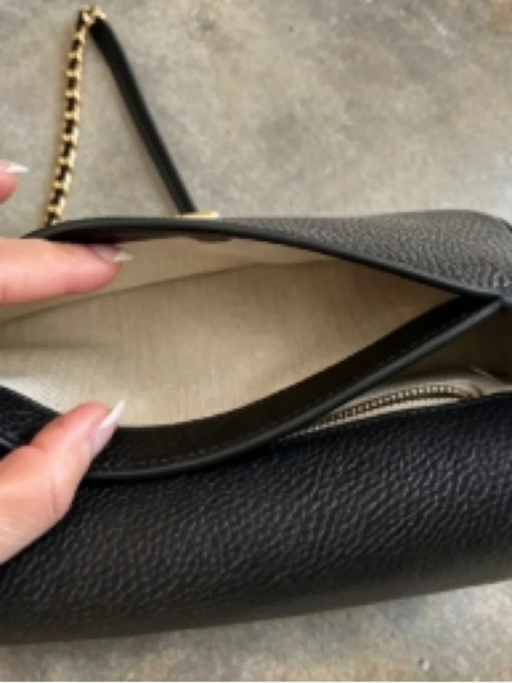Tory Burch Black Leather Chain Crossbody Bag